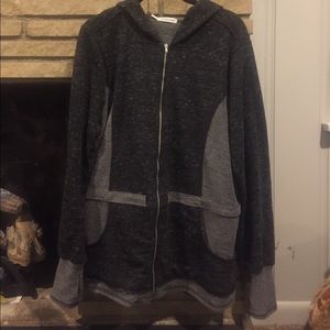 Gray Maurice's plus size zip hoodie