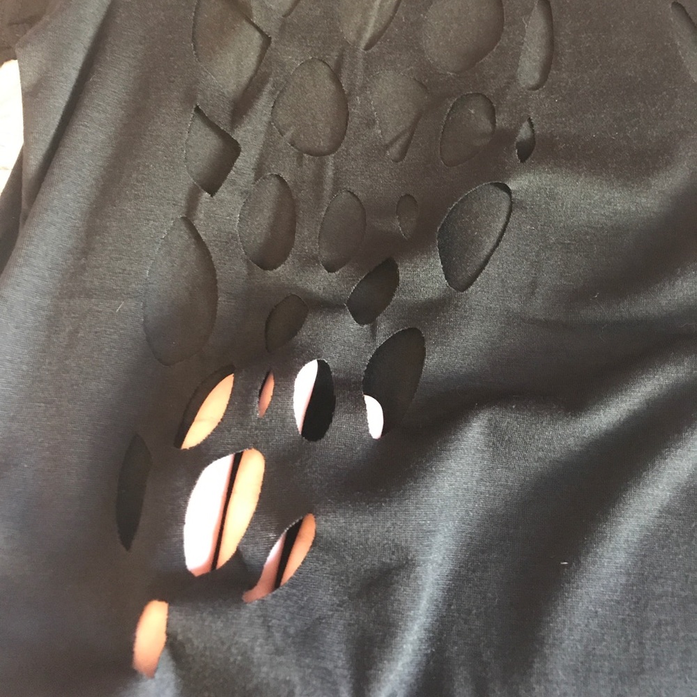 Black Wings Cut Out Tee - Picture 8 of 8