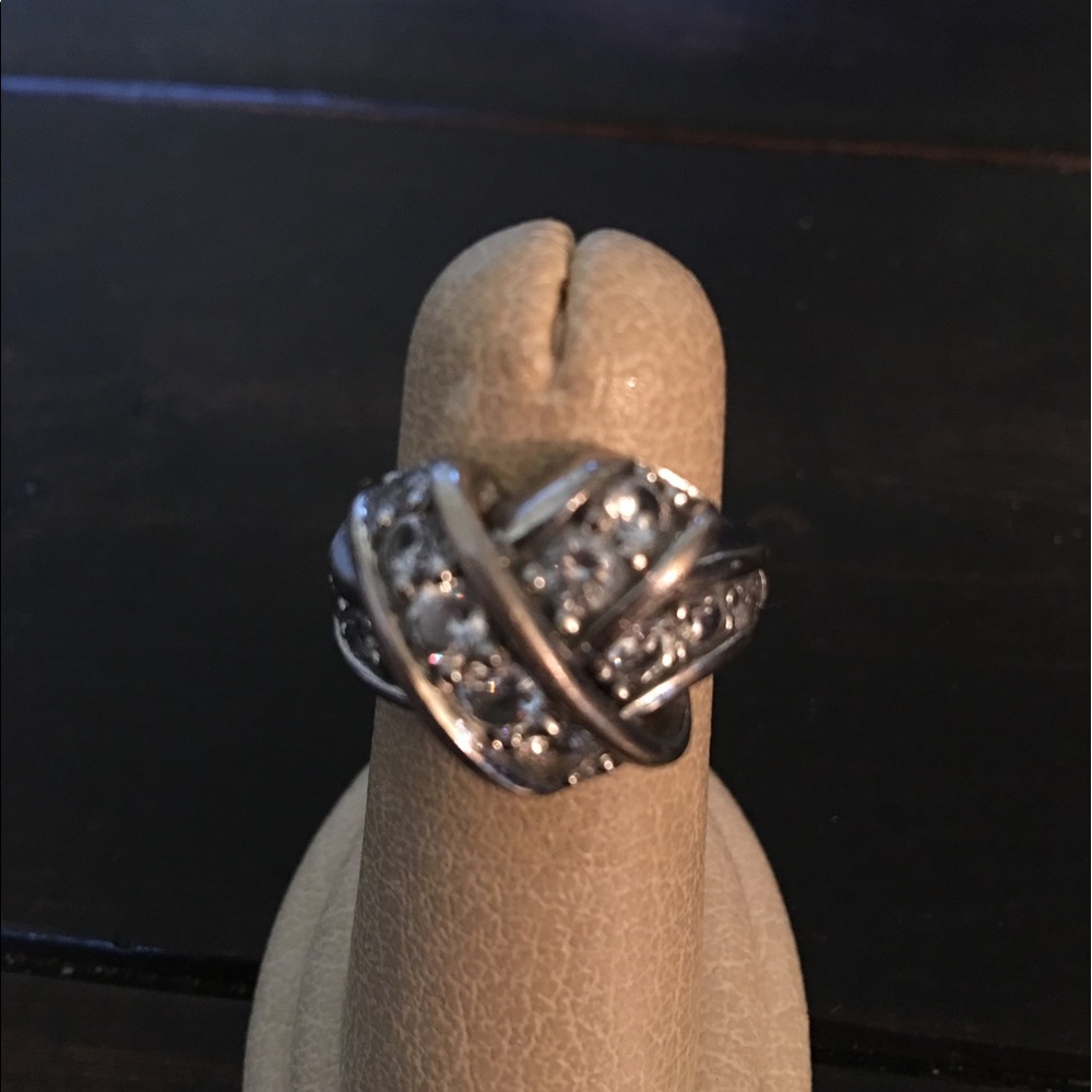 Silver and Rhinestone Ring