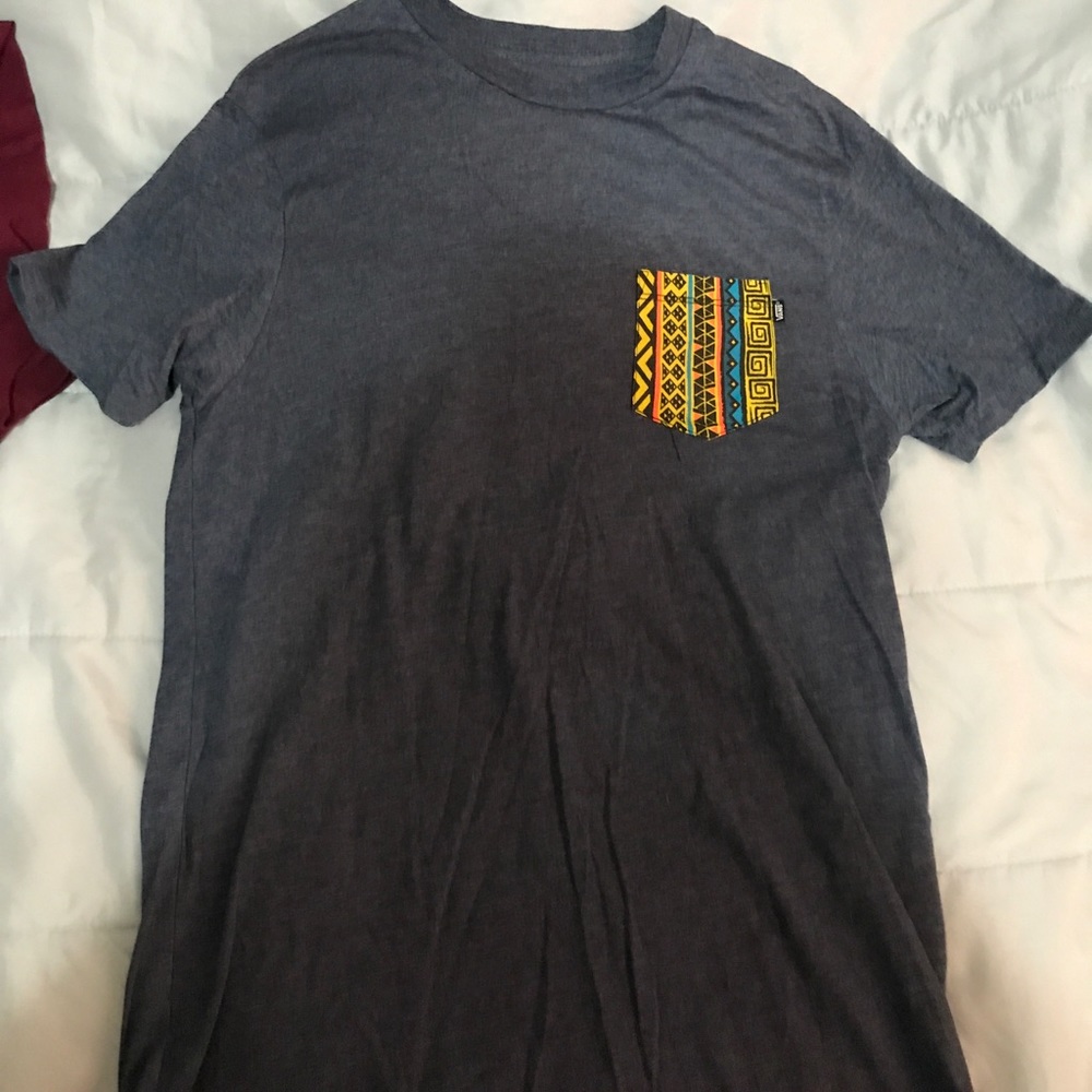 Navy blue men's vans tribal tee