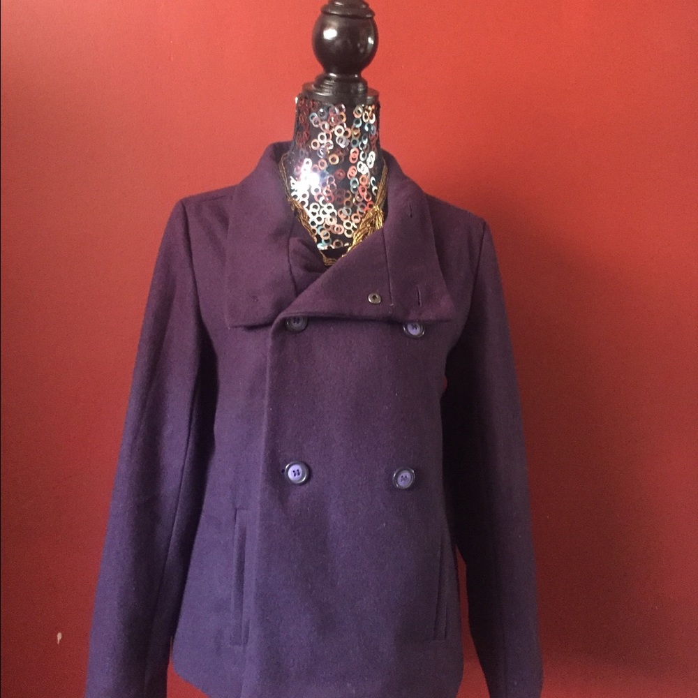 EUC Purple Pea Coat
