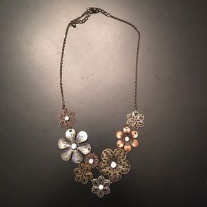 Flower statement necklace