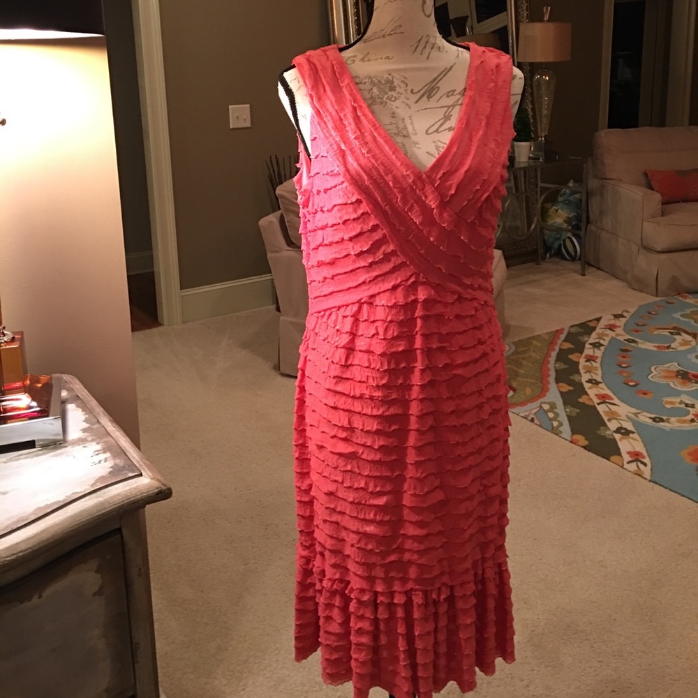 Beautiful coral color summer dress