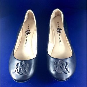 Rock & Republic Black Flats Size 7