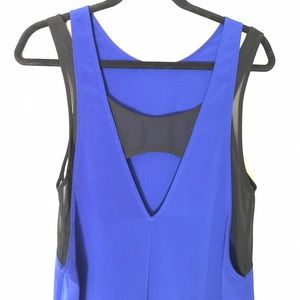 Lush Royal Blue and Black tank shift dress