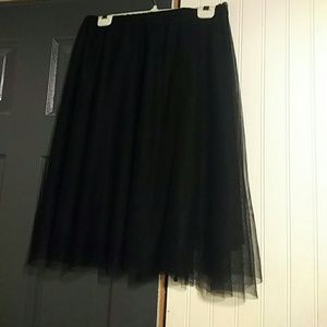 Black tulle skirt
