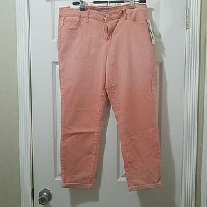 Pink Jessica Simpson Rolled Cropped Skinny
