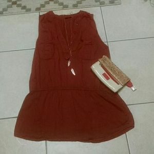 4 for $12 burnt orange hurley tunic dress sz l