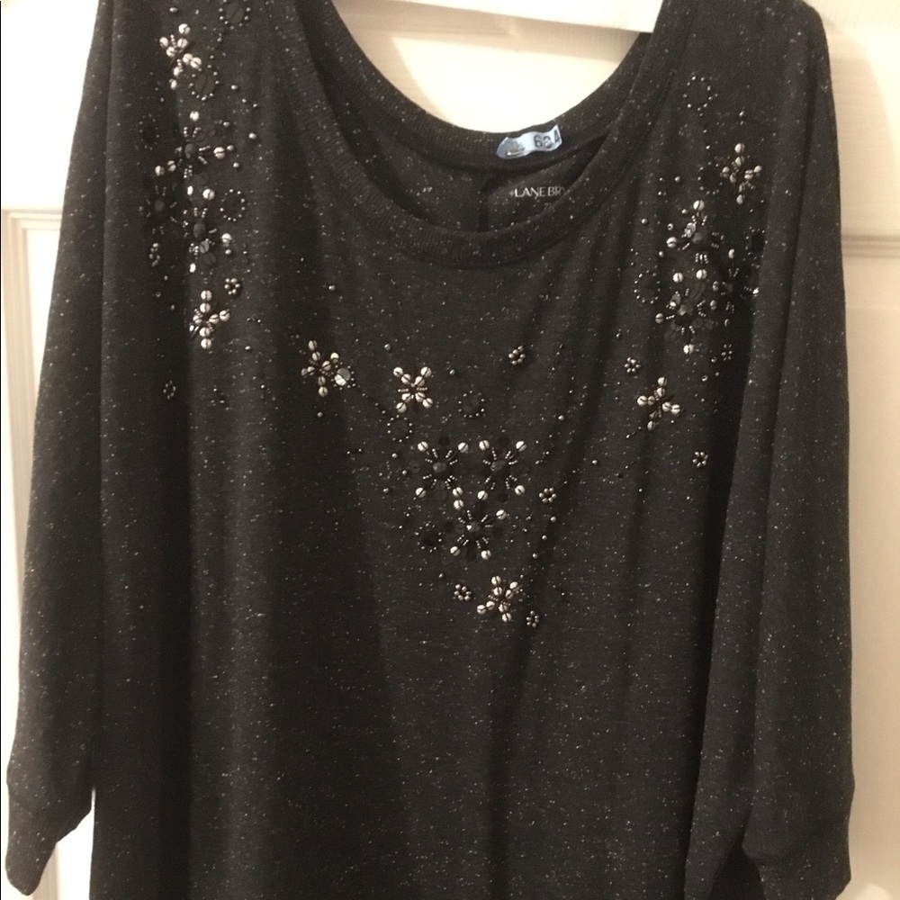 Black jeweled sweater/sweatshirt