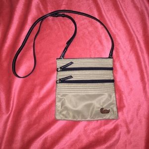 Dooney & Bourke Tan Nylon/Leather crossbody bag