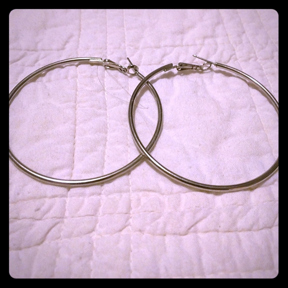 Large hoop earrings