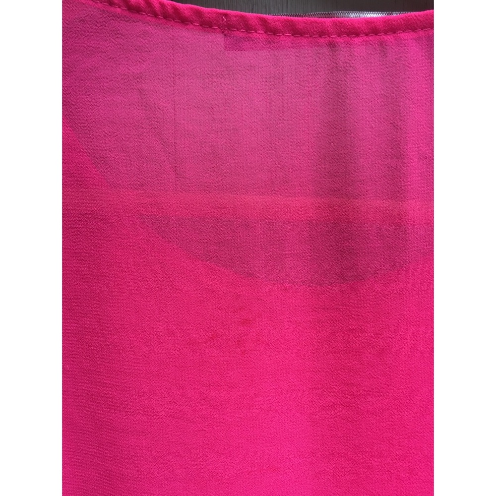 Zara Hot Pink Sleeveless Blouse - medium - Picture 4 of 7