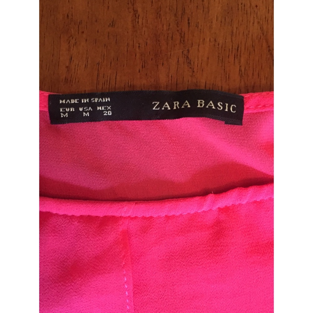 Zara Hot Pink Sleeveless Blouse - medium - Picture 6 of 7