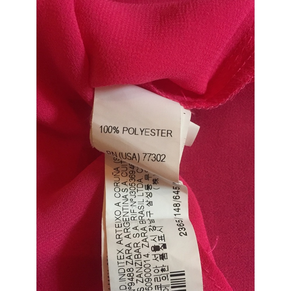 Zara Hot Pink Sleeveless Blouse - medium - Picture 7 of 7