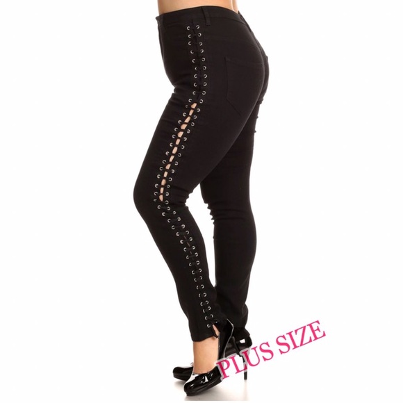 Plus size black high waist jeans - Picture 5 of 7