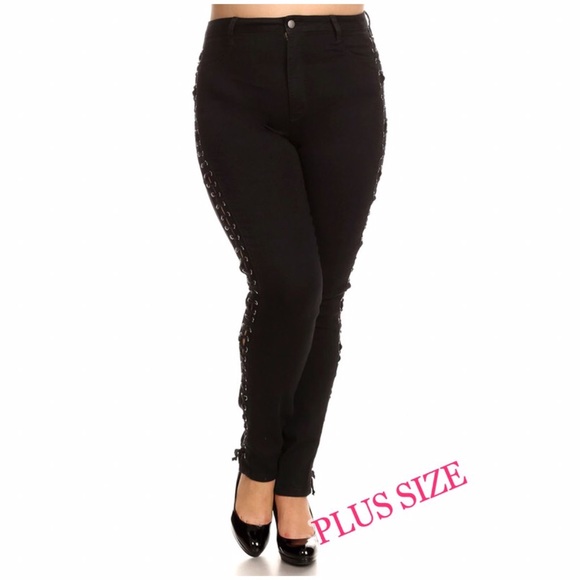 Plus size black high waist jeans - Picture 6 of 7