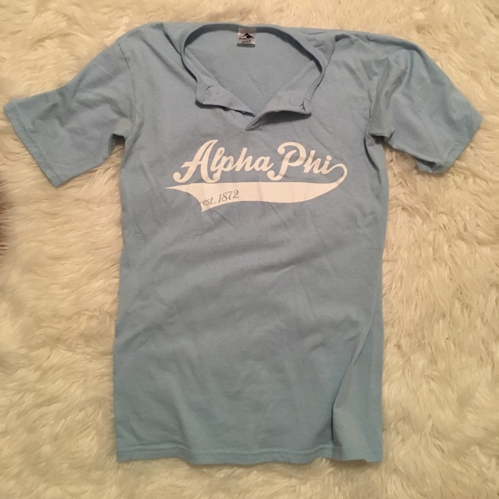 Alpha phi baseball tee