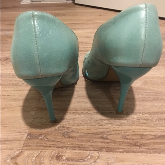 Turquoise Leather Steve Madden Pumps - Picture 4 of 5