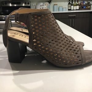 Unisa Open Toe Suede Booties