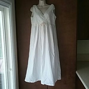 Long Nightgown Pristine White Cotton
