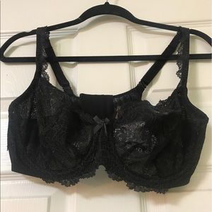 VS lace see-thru black bra, size 38D