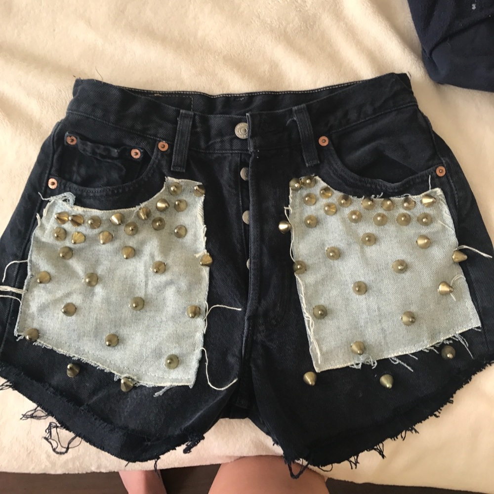 Levi's Denim Shorts with Studs