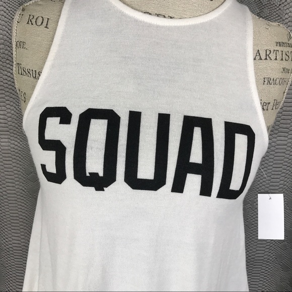 White high front squad tank top - Picture 2 of 7