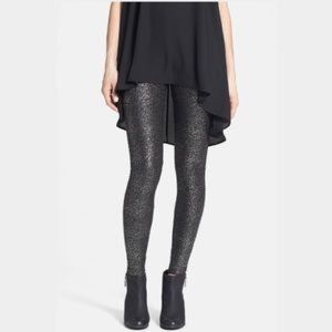 Gunmetal/silver glitter flake Mimi Chica leggings