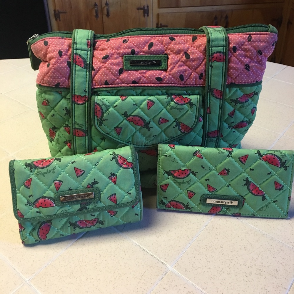 Longaberger watermelon bag