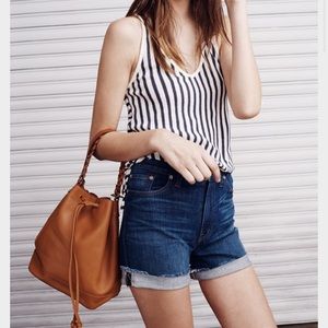 Madewell dark wash denim shorts