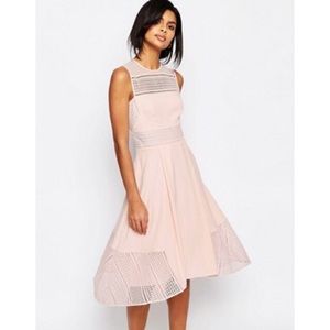 Whistles midi pink lace dress (New Condition)