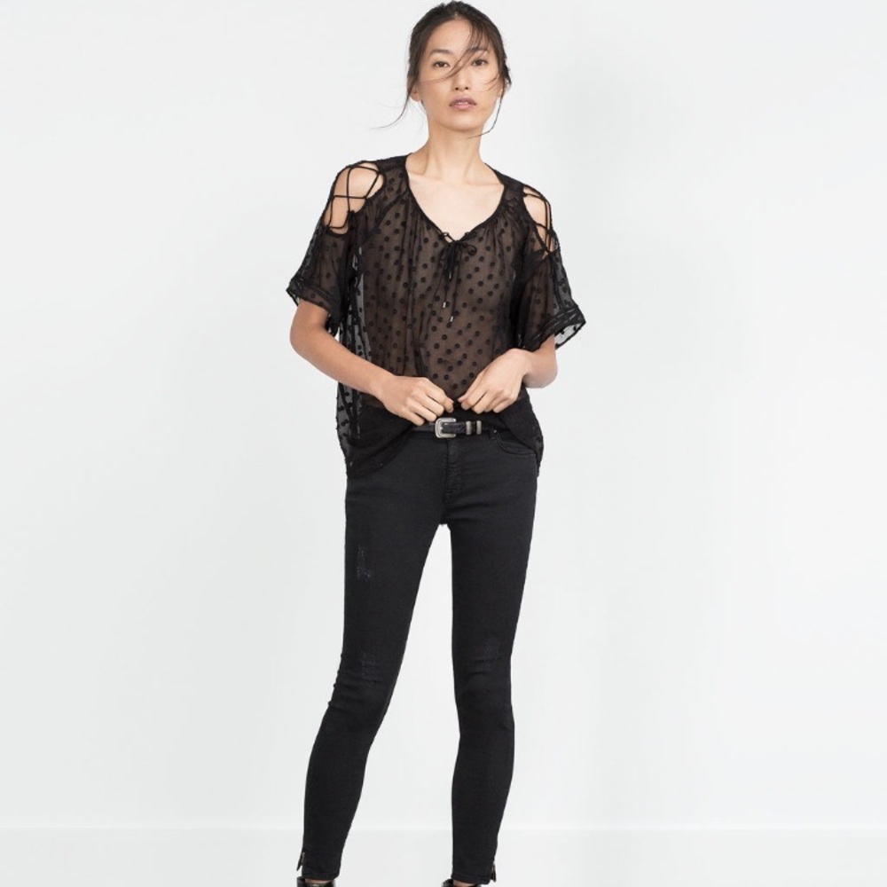 Plumetis blouse from Zara