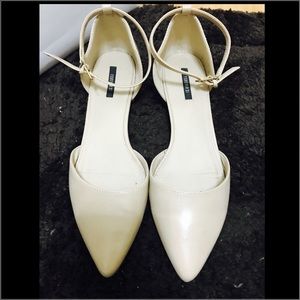 Forever 21 Nude Ankle Strap Flats