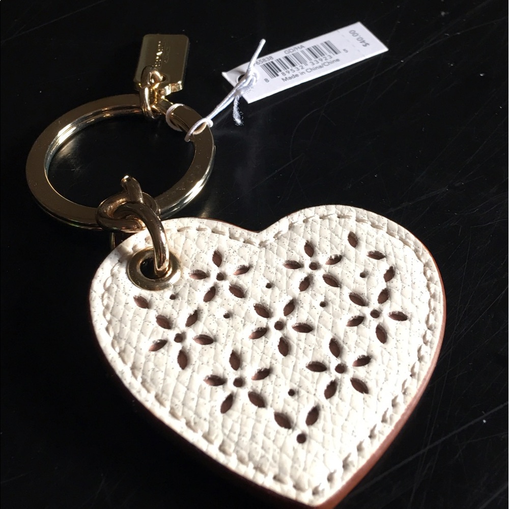 ***REDUCED***COACH LEATHER HEART, NWT!