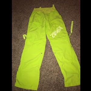 Zumba lime green cargo pants