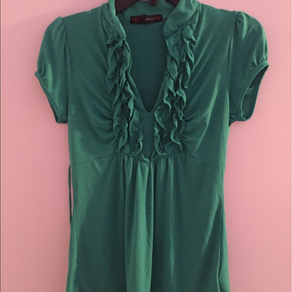 Green/Teal Work Blouse