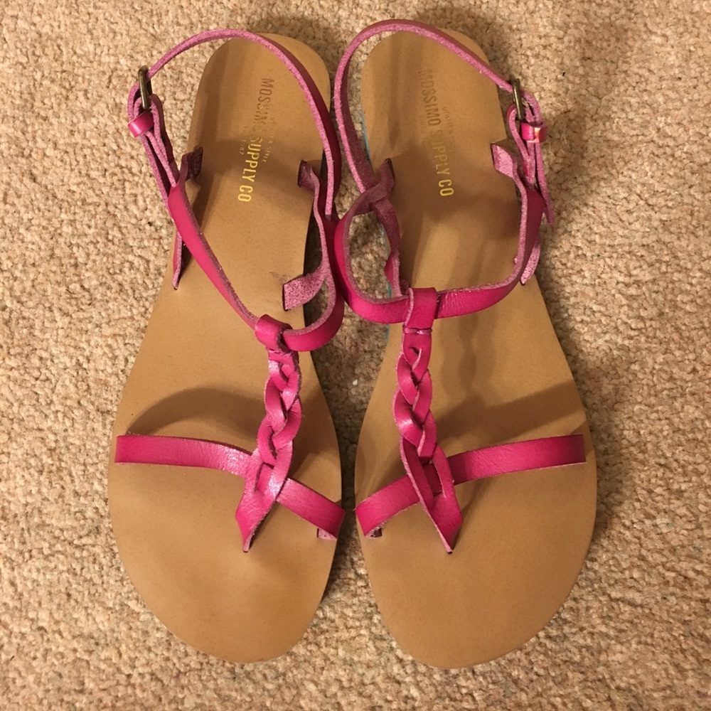 Mossimo Supply Co pink braided strap sandals