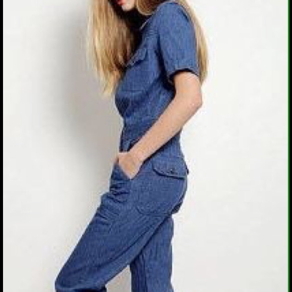 Denim 1970s vintage jumpsuit never been worn! - Picture 2 of 5