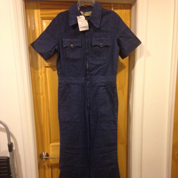 Denim 1970s vintage jumpsuit never been worn! - Picture 3 of 5