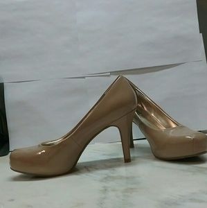SOLD!!!!! Candies patent leather Nude Heels