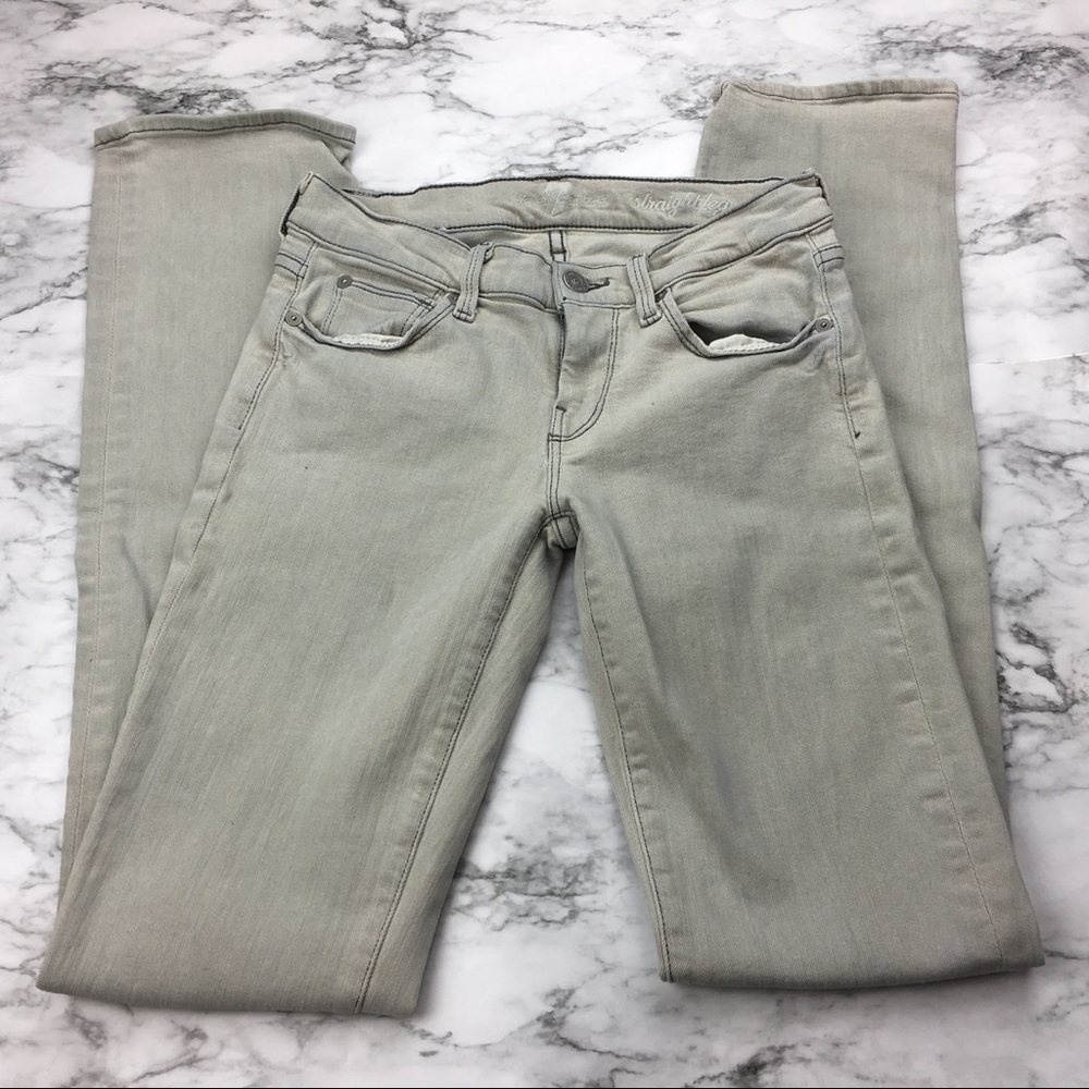 SE7EN grey straight leg jeans