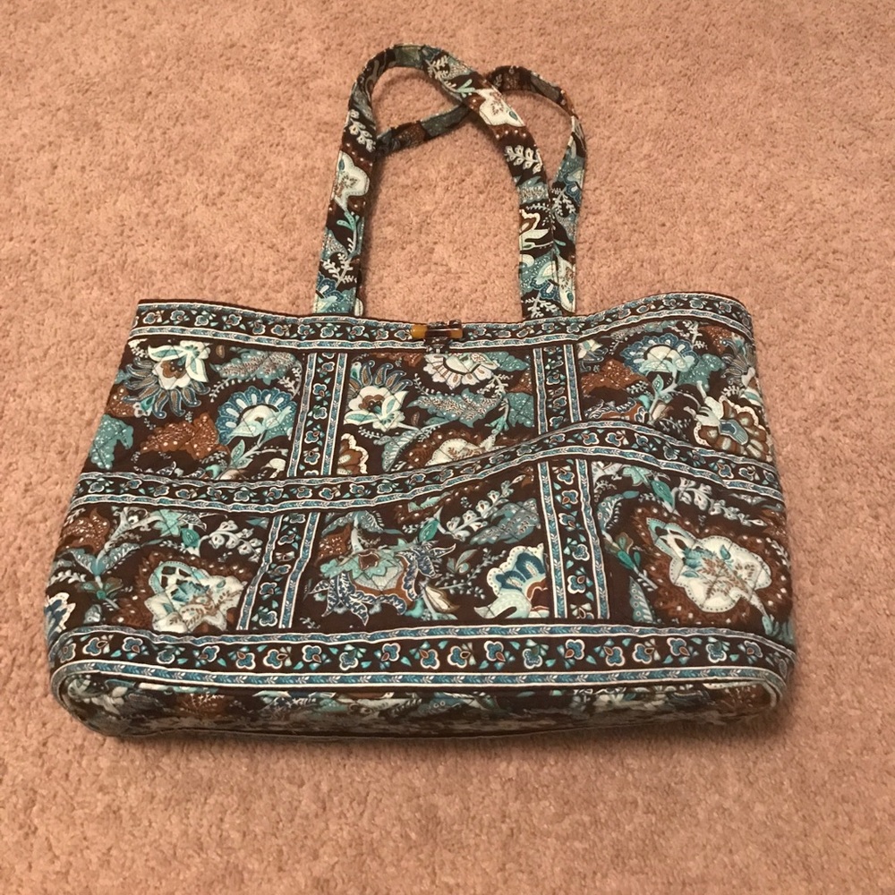 Blue and Brown Vera Bradley Tote