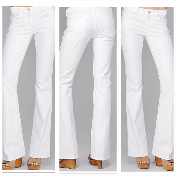 "A" Pocket Flare in Clean White. SKU: AU130Y374C - Picture 3 of 8