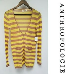 MOTH Yellow Tan Summer Lightweight  Cardigan