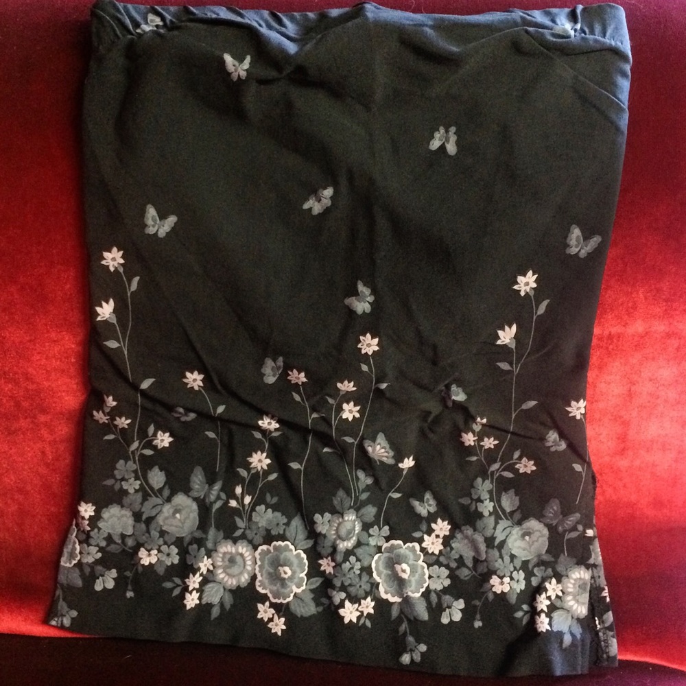 Butterflies & Flowers Strapless Top By Cheroy