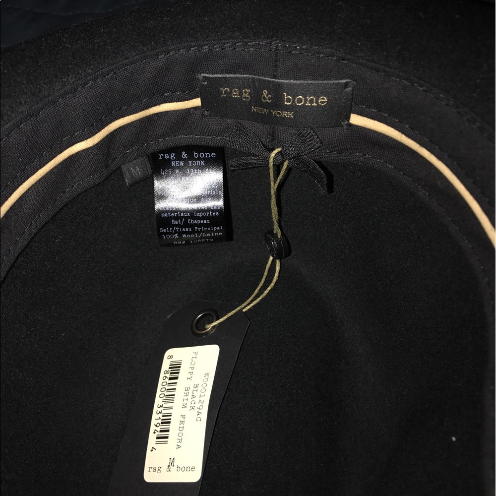 Authentic Rag and Bone Black Fedora size M