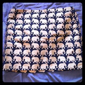 Black and gold brocade elephant miniskirt