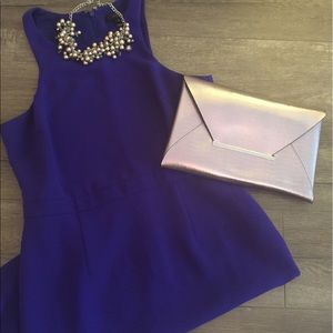 BCBG Metallic Lavender Envelope Clutch