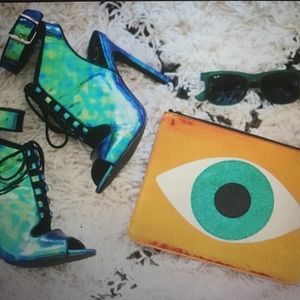 POPPY LISSIMAN Evil Eye Metallic Clutch Bag ASOS