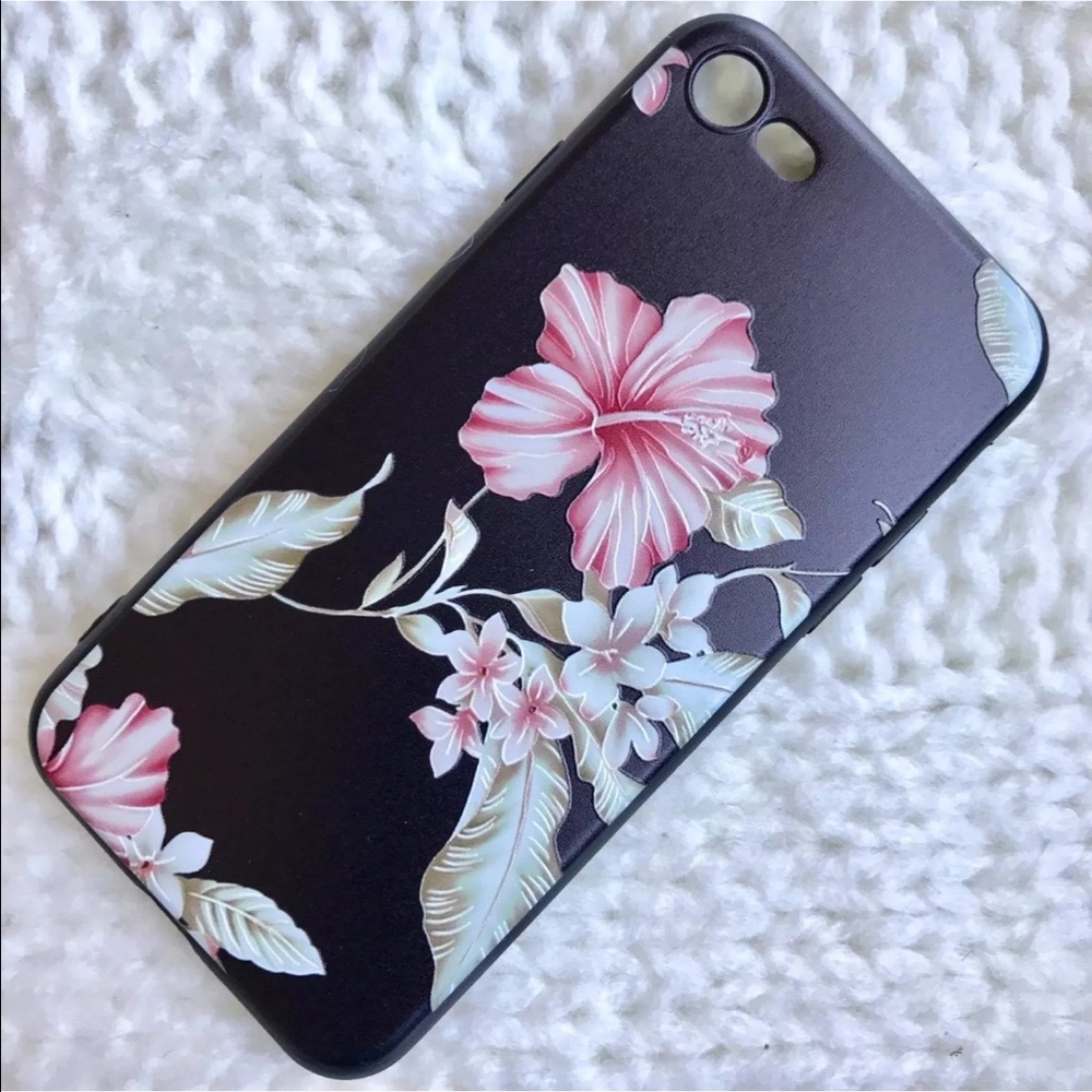 Soft Silicone Floral Case iPhone